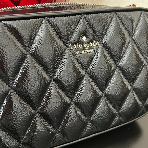 NWT Kate Spade Quilted Crossbody in Black - Picture 5 of 7
